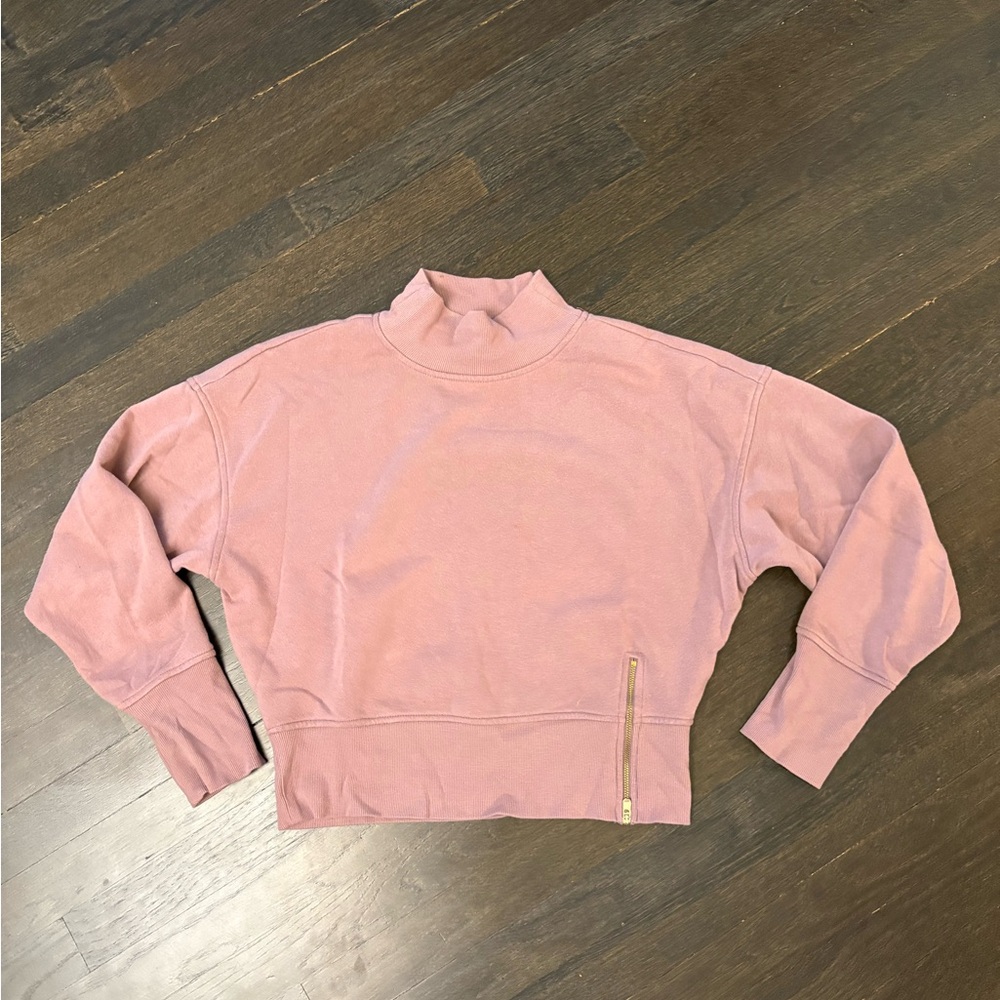 Purple Mock Neck Sweatshirt